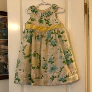 Floral silk girls dress